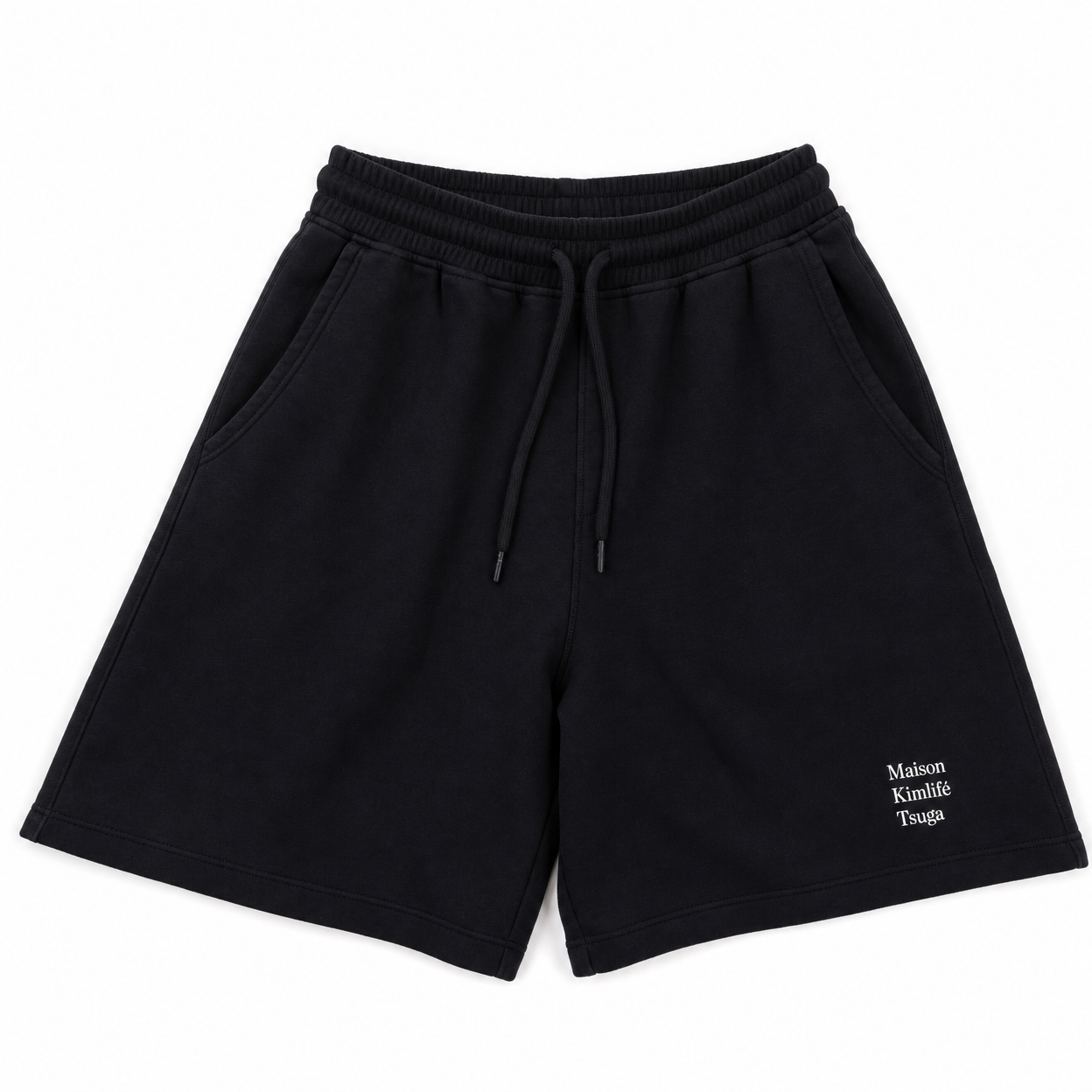 Black Sweat Shorts — flatlay v2