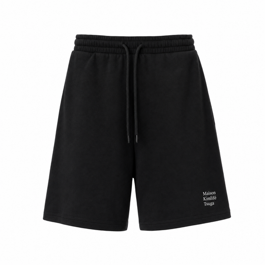Black Sweat Shorts — front