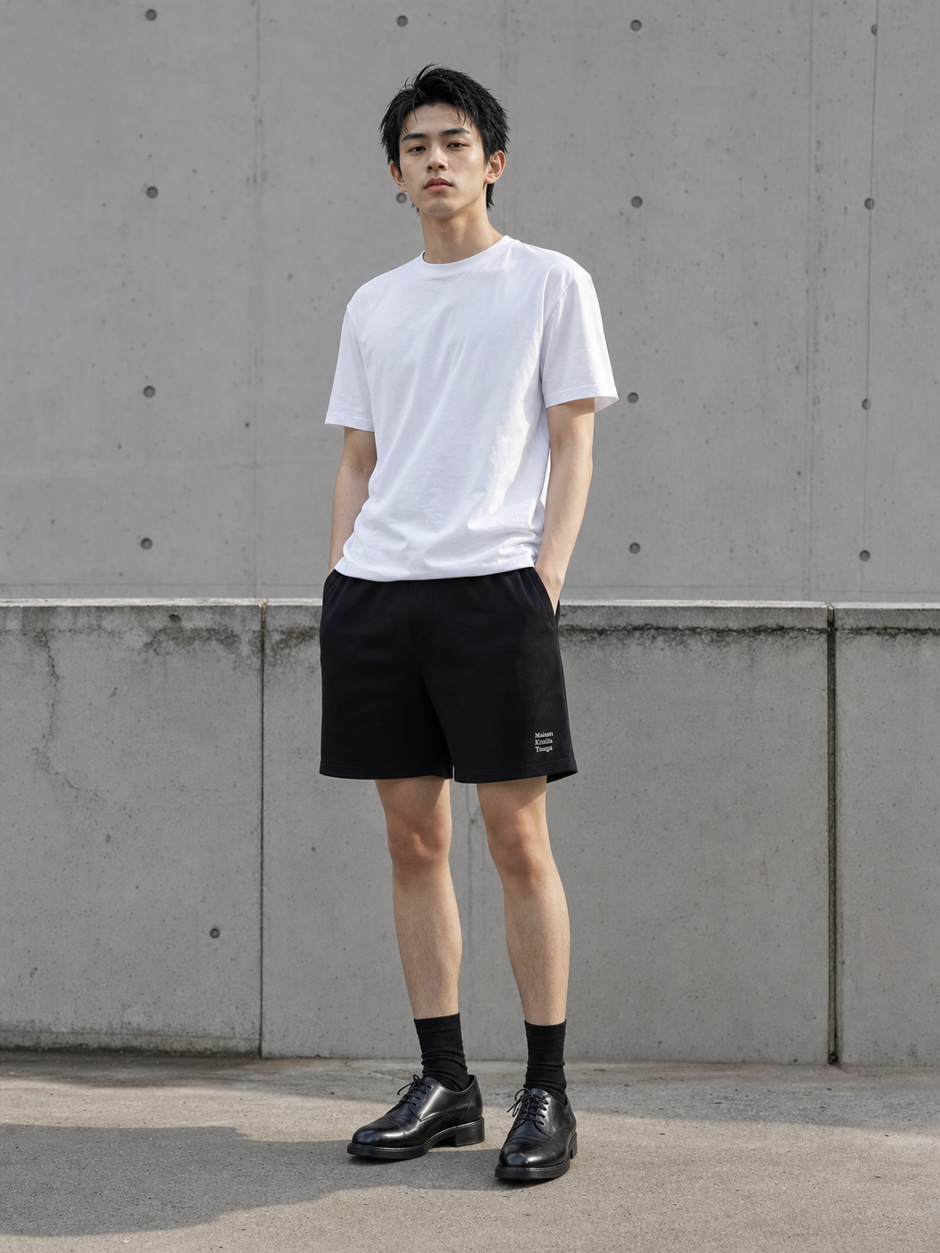 Black Sweat Shorts — front