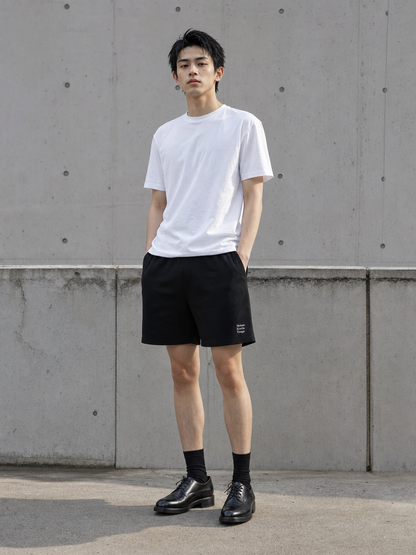 Black Sweat Shorts — front