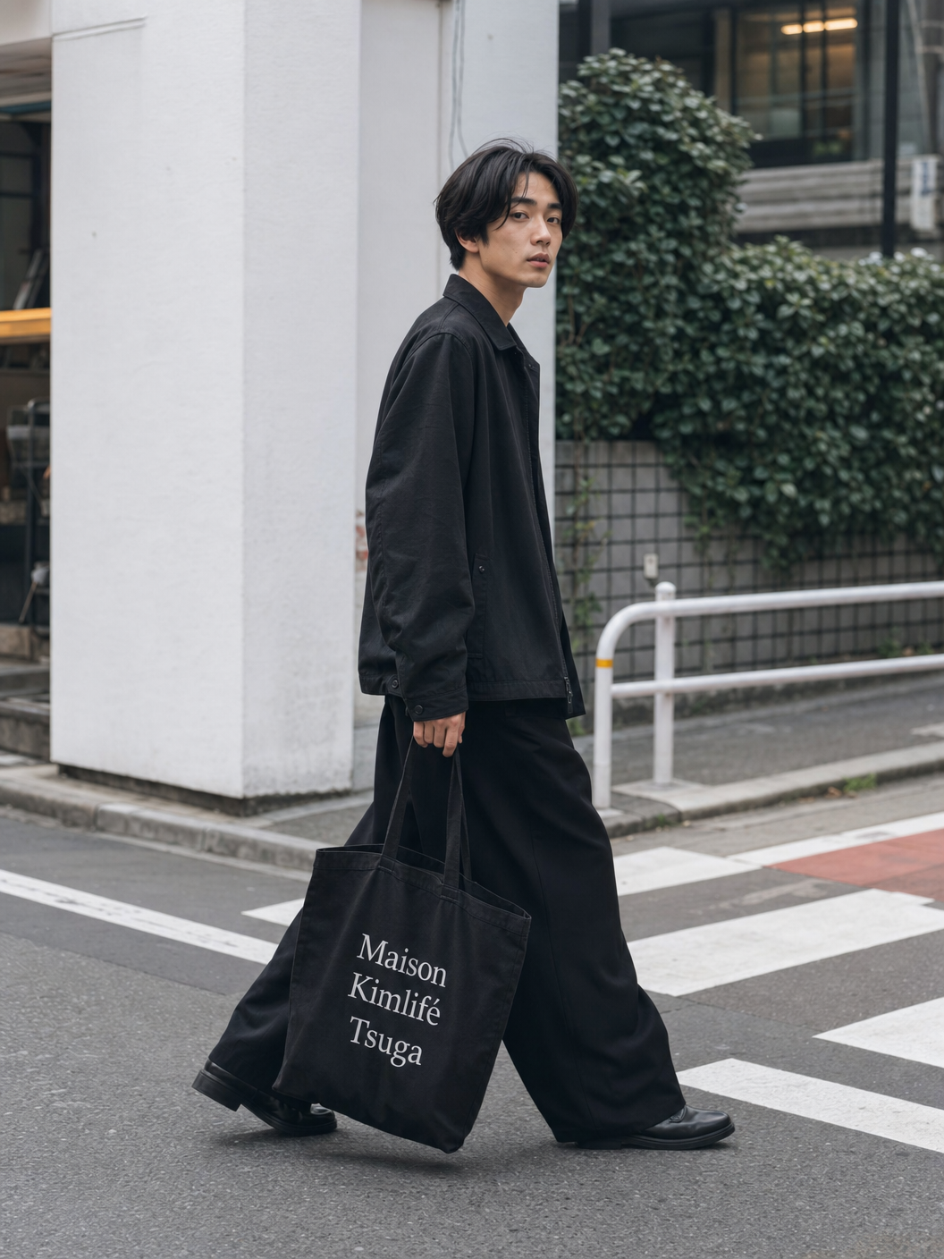 Black Tote Bag — lifestyle