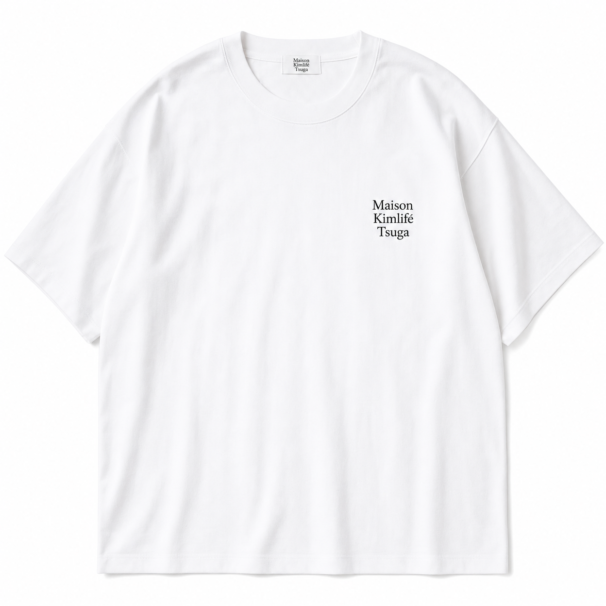 White Tee — flatlay
