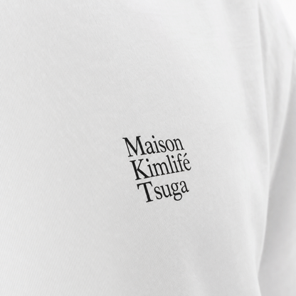 White Tee — logo detail